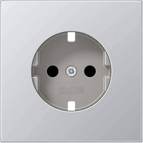 Tapa base de enchufe schuko 2P+TT ALUMINIO JUNG AL 1520 KI PL