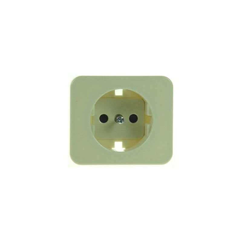 

Tapa base enchufe 2 polos toma tierra marfil Simon 75
