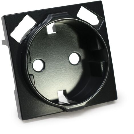 Tapa base enchufe Schuko con dos USB 16A 250V color antracita serie Atmoss Dynamic S30