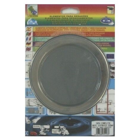 Tapa bote sifonico embell.inox completa in. s&m