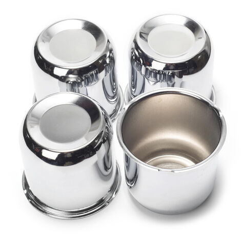 Tapa central de empuje para buje, cubierta de llanta, remolque/camión, diámetro de 3,15 pulgadas, acero al carbono, cromo, accesorios, 4 piezas, 81mm, 3,19 pulgadas,CHROME