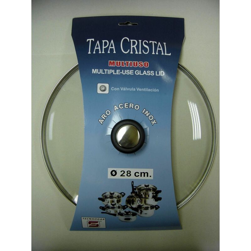 

Tapa Bat Cocina 28cm Valv.ventil. Aro Inox-cristal Tecnhogar