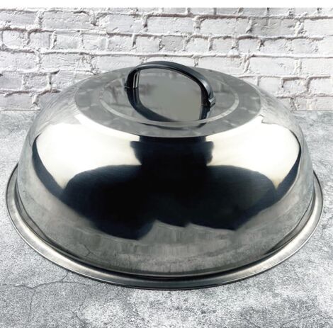 Tapa de acero inoxidable para cacerola de 36 cm – Multifuncional, tapa alta para ollas, sopas y cocción al vapor.