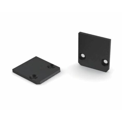 Tapa de aluminio anodizado para perfiles Sl15 Fl sin orificio para cable, color negro