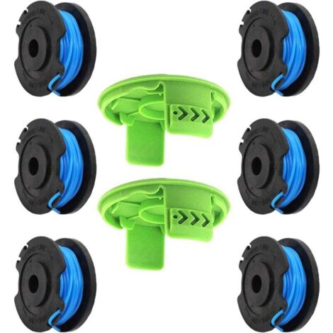Tapa de carrete para desbrozadora Green-works serie 24V de 15 pies y 0,08 pulgadas (KZQ 3411546A-6), compatible con Green-works G24LT