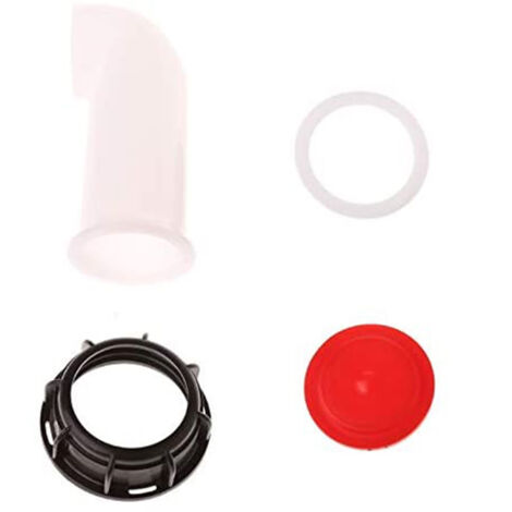 Tapa de drenaje para tanque IBC – válvula de salida para extensión de manguera con tapa y junta – plástico (12,5 x 6 cm, 4 piezas)
