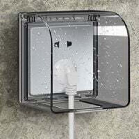 Tapa de enchufe a prueba de niños, modelo 86, universal, impermeable, 12,2 x 10,8 x 7,3 cm, para exteriores, resistente al agua, para interruptor.