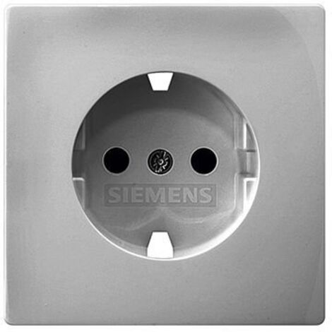 Tapa de enchufe schuko platino metalizado Siemens Delta Style 5UH12724PM