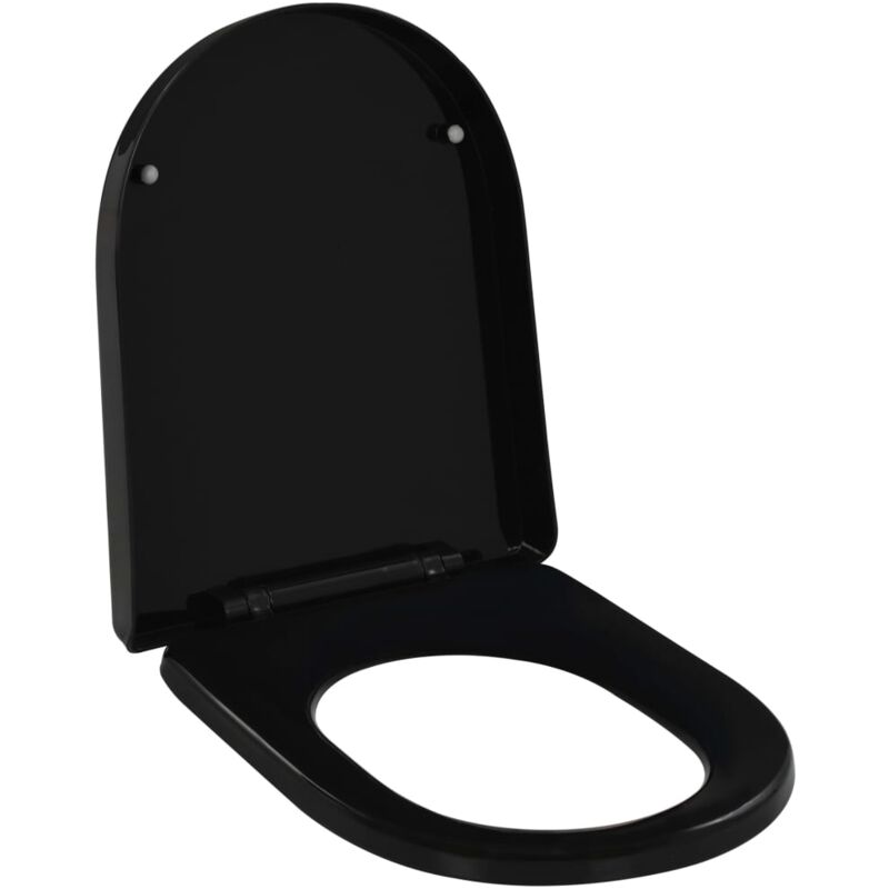 

vidaXL Tapa de inodoro de cierre suave y desenganche rápido negro - Negro