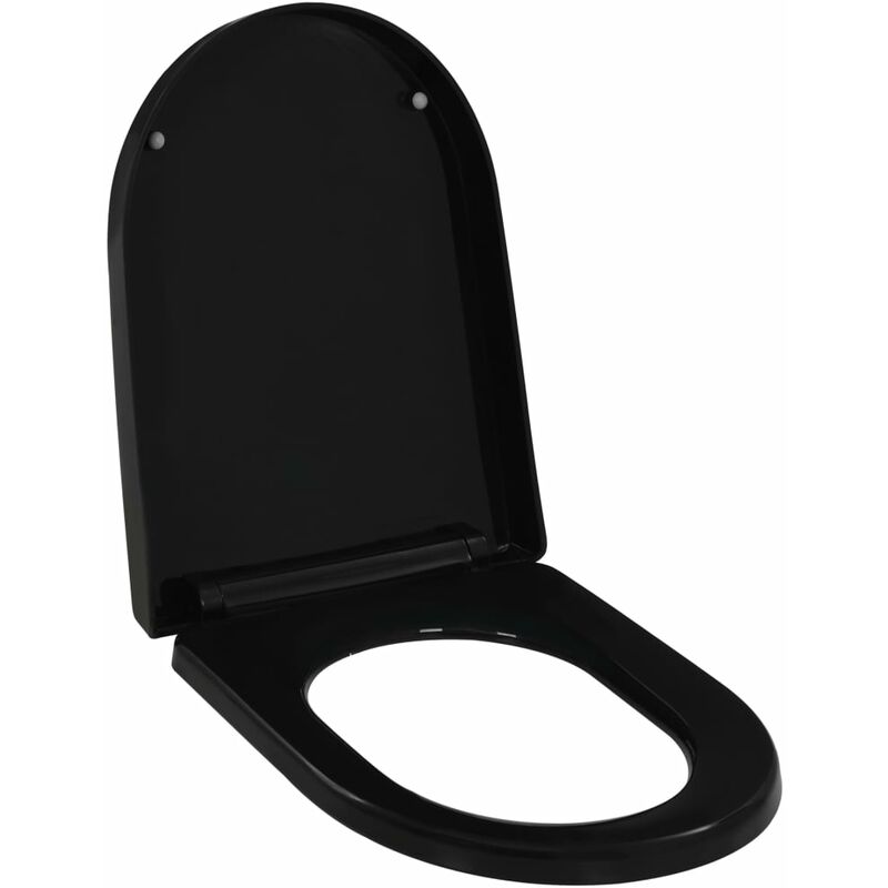

Tapa de inodoro de cierre suave y desenganche rápido negro - Negro