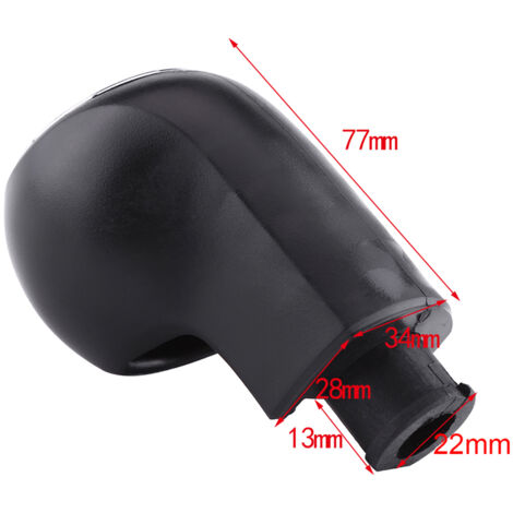 Tapa de pomo de palanca de cambios de 5 velocidades para Vauxhall Opel 2005-2010 - Plástico negro y plateado