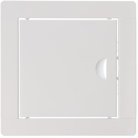 Tapa de registro empotrable cuadrada de acero blanco 15x15cm
