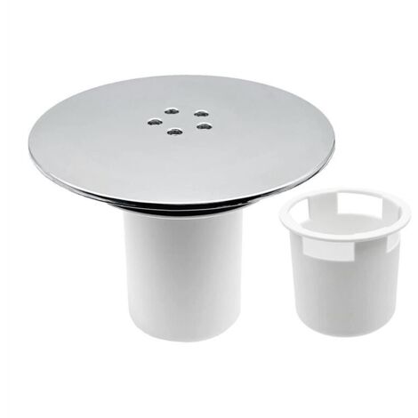 Tapa de sifón de ducha, desagüe de repuesto para orificio de desagüe de ducha de 90 mm/115 mm con acabado cromado