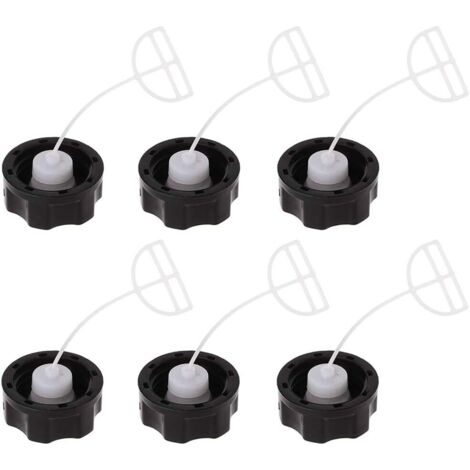 Tapa de tanque de combustible de 6 piezas, reemplace la tapa del tanque de combustible de una cortadora de césped.