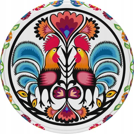 Tapa de tarro fi66 Patrón folklórico 10 uds