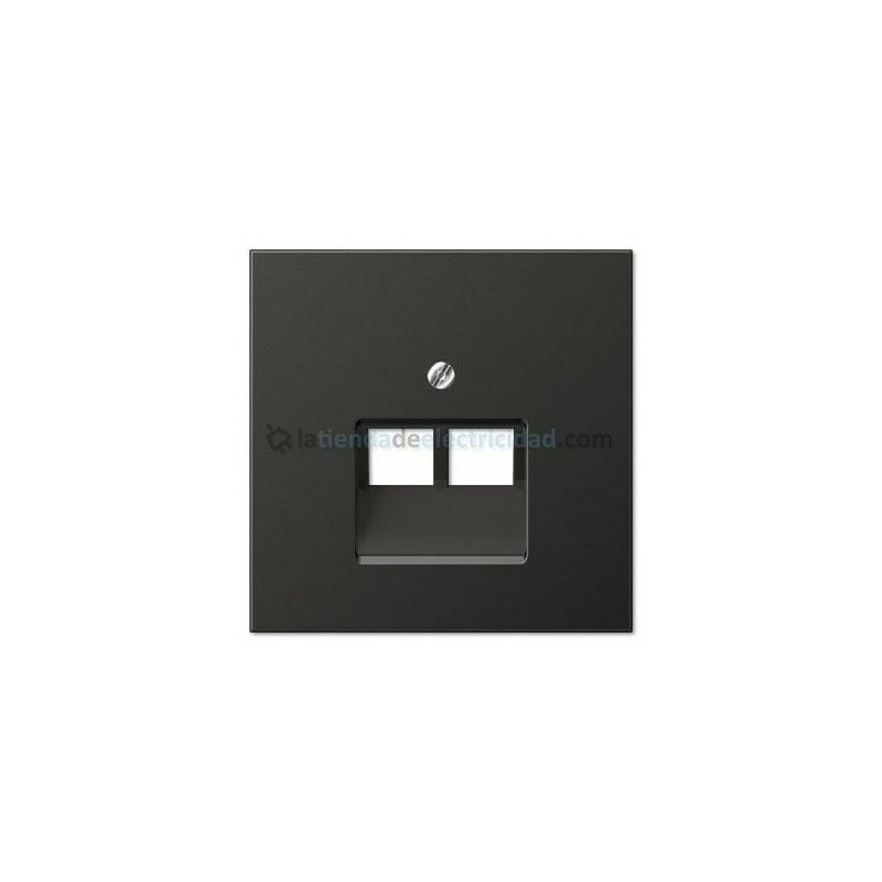 

Tapa doble para toma de teléfono o datos RJ11-RJ45 ANTRACITA AL 2969-2 UA AN - Jung