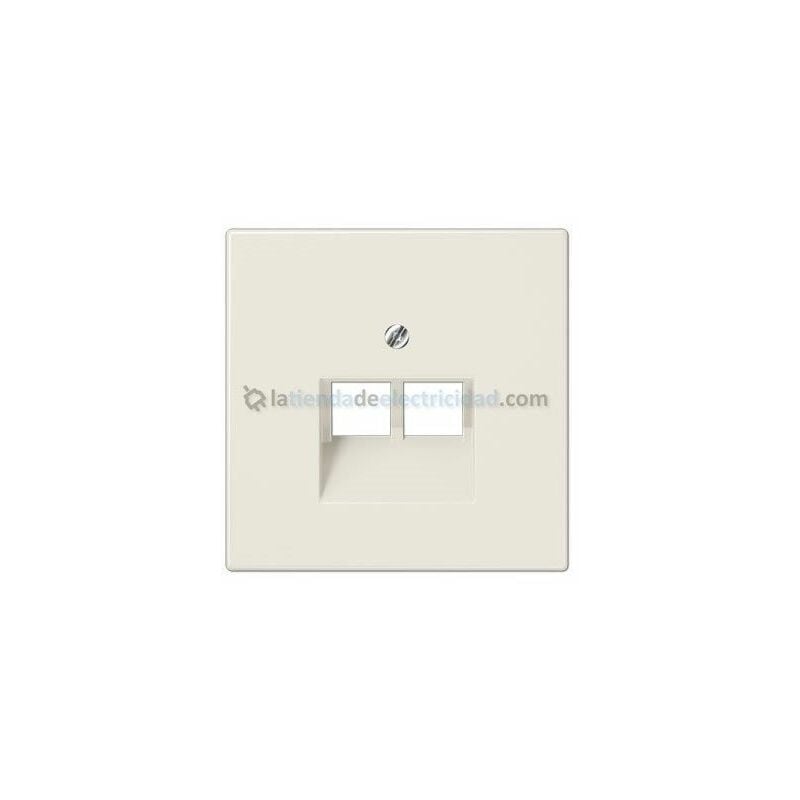 

Tapa doble para toma de teléfono o datos RJ11-RJ45 MARFIL LS 969-2 UA - Jung