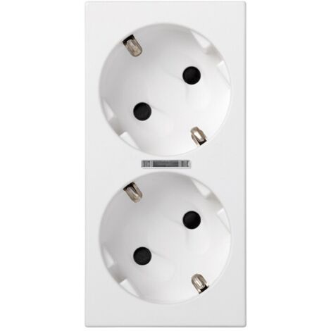 Tapa doble schuko con led (blanco) SIMON 50011841-030