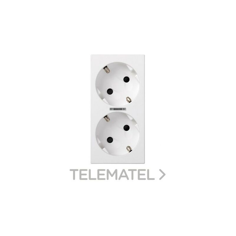 

TAPA DOBLE SCHUKO CON LED (BLANCO) 50011841-030 - Simon Connect