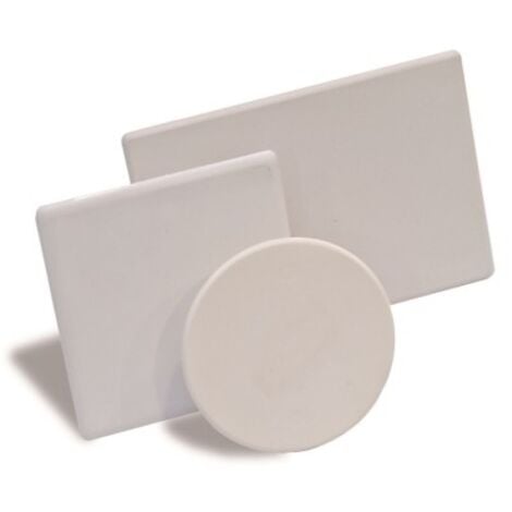 Tapa elec 80x80x10 caja famat poliest bl rda. c/garras t-321