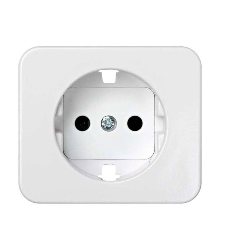 

Tapa enchufe con toma de tierra lateral Schuko 75 75041 | Blanco-75041-60 - Simon