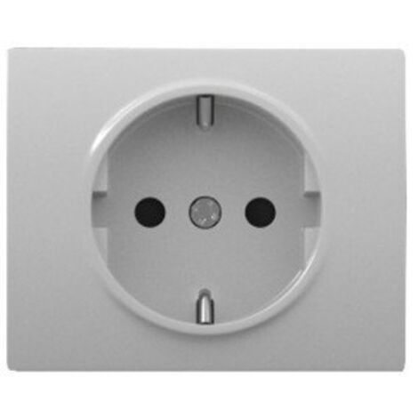 Tapa enchufe schuko 2P+TT ALUMINIO MERCURIO BJC IRIS 18724-MA
