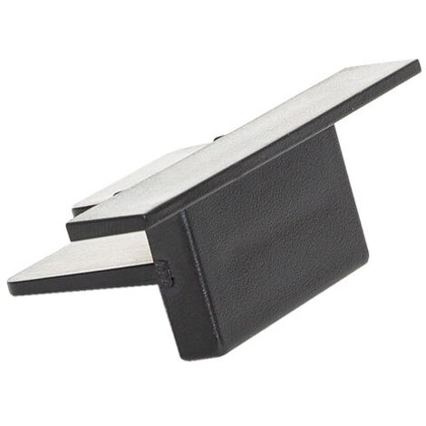 Tapa Final para Carril Monofásico Empotrable Aluminio Negro