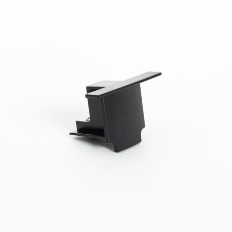 Tapa Final para Carril Trifásico DALI Empotrable Aluminio Negro