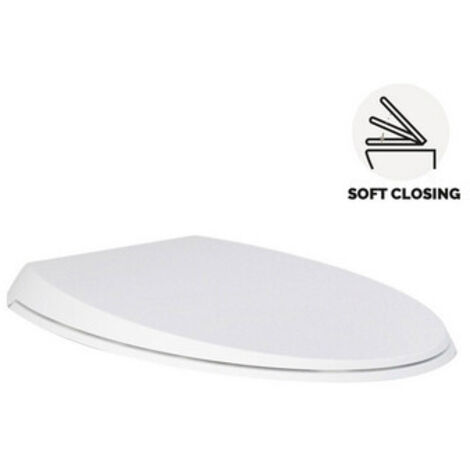 Tapa inodoro termoendurecible colección Cloud de Rak Ceramics SoftClose Blanco mate