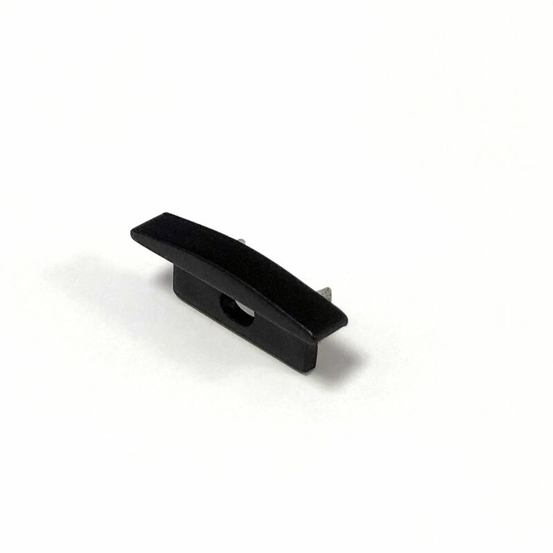 

Barcelona Led - Tapa lateral para perfil empotrable 23x8mm (1ud) | Negro - Con Agujero
