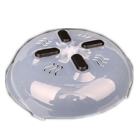 Tapa magnética para microondas - Transparente - Cubierta antisalpicaduras - Cubierta para platos con salidas de vapor - Cubierta para platos de calidad alimentaria - Negra