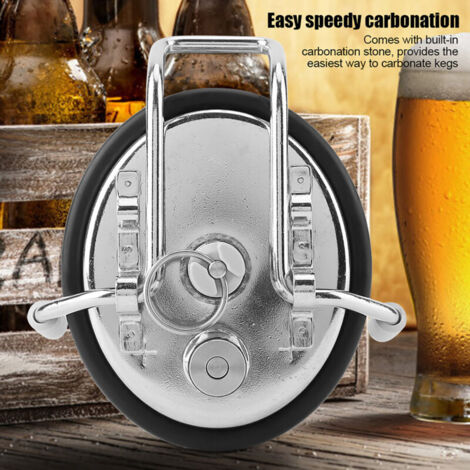 Tapa para barril de carbonatación, acero inoxidable 304, para barriles Cornelius, refrescos, cerveza y carbonatación forzada casera.