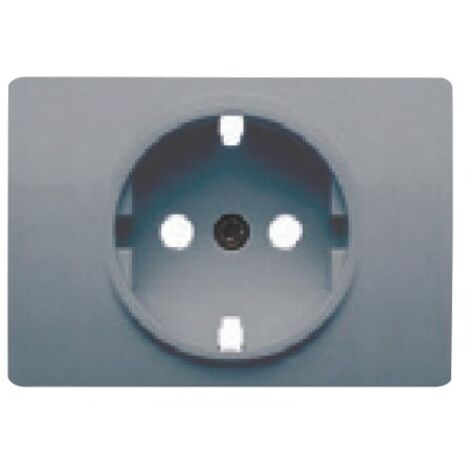 Tapa para base de enchufe 2P+TT GRIS SOMBRA BJC Coral 21724-GS