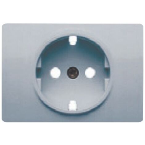 Tapa para base de enchufe 2P+TT PLATA LUNA BJC Coral 21724-PL