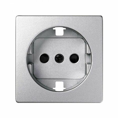 Tapa para base de enchufe schuko aluminio frío SIMON 82 DETAIL 82041-93
