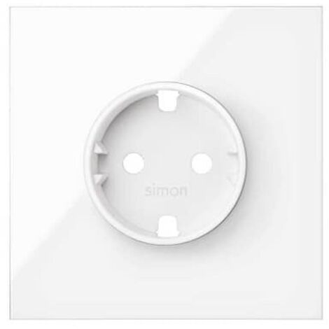 Tapa para base enchufe Schuko Simon 100  Blanco