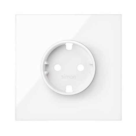 Tapa para base enchufe Schuko Simon 100  Blanco