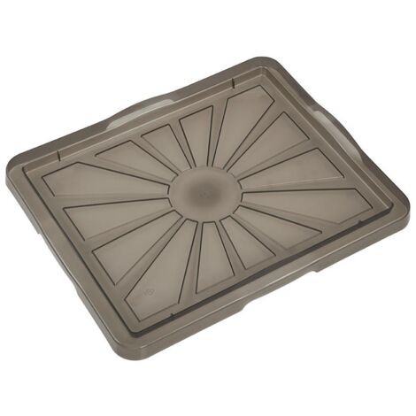 Tapa para caja de almacenaje 35 x 21, gris translúcido