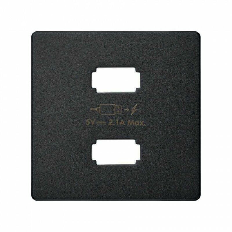 

Tapa para cargador USB 2 conectores 82 Concept 8211096-098 Negro mate - Simon