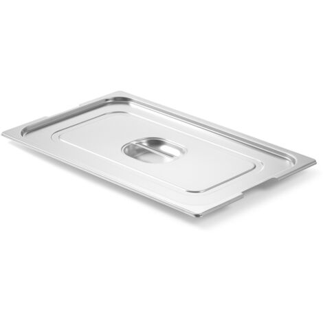 Tapa para contenedor GN Profi Line con recorte para asas GN1/1 530x325mm acero inoxidable - Hendi 804209