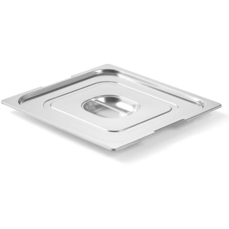 Tapa para contenedor GN Profi Line con recorte para asas GN1/4 265x162mm acero inoxidable - Hendi 804247