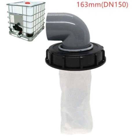 Tapa para depósito IBC con filtro de nailon lavable para depósito de agua de lluvia IBC de 1000 L, filtro para tapa IBC, accesorios para depósito IBC, filtro de agua de lluvia de nailon (negro)