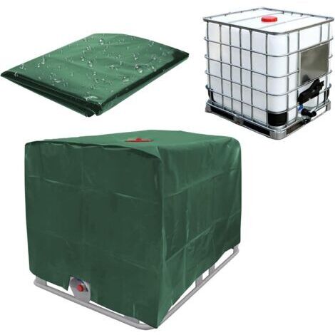 Tapa para depósito IBC - Para depósito de agua de 1000 L - Para depósito IBC - Verde, 120 × 100 × 116
