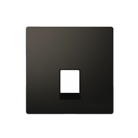 Tapa para el mecanismo de toma de teléfono en policarbonato mate de color antracita ELEGANCE