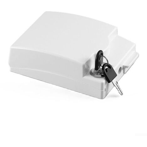 Tapa para enchufe - 1 pieza - Tapa para enchufe - Protector de enchufe - Placa protectora - Carcasa protectora - 14,2 x 10,9 x 4 cm - Blanco