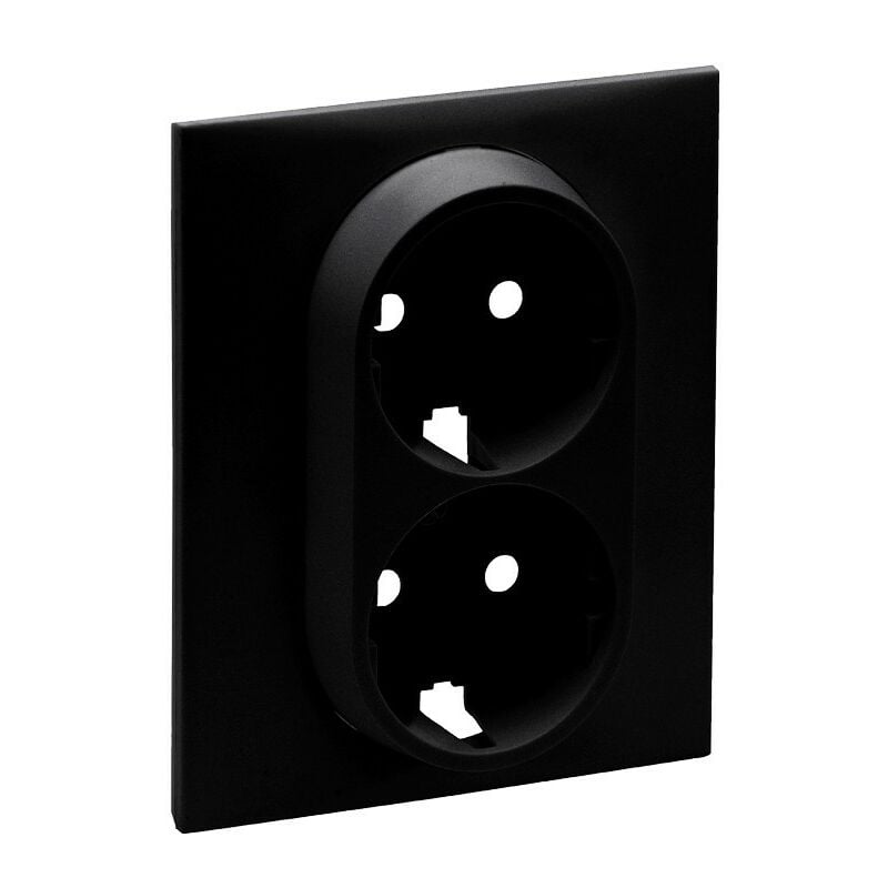 

Tapa para Enchufe Schuko 2P+T doble 864522 serie Niloe Step Negro mate - Legrand