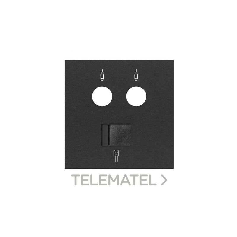 

TAPA PARA TOMA R-TV+SAT CON RJ45 2M 10000072-238 - Simon
