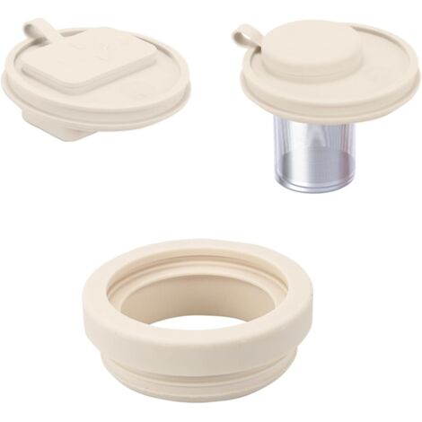 Tapa para vaso de 1,2 litros (40 oz), tapa con pajita y embudo, organizador de pastillas, tapa aislante al vacío para vasos, color piel, talla única.