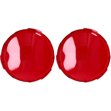 Tapa protectora para luz de piscina de hidromasaje - Paquete de 2, plástico rojo transparente, diámetro 19 cm