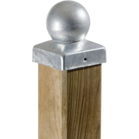 Tapa superior redonda de madera para poste - 7,1x7,1 cm